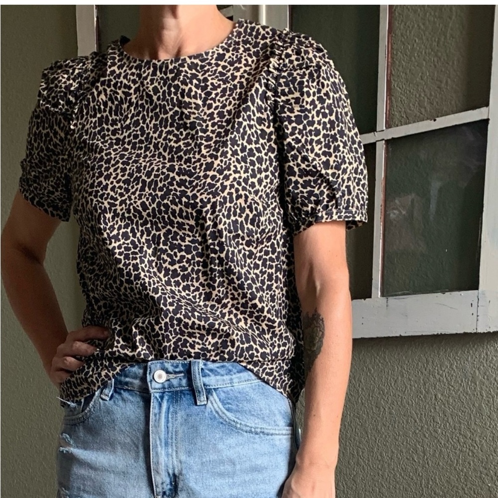 JCrew Leopard Print Women's Top